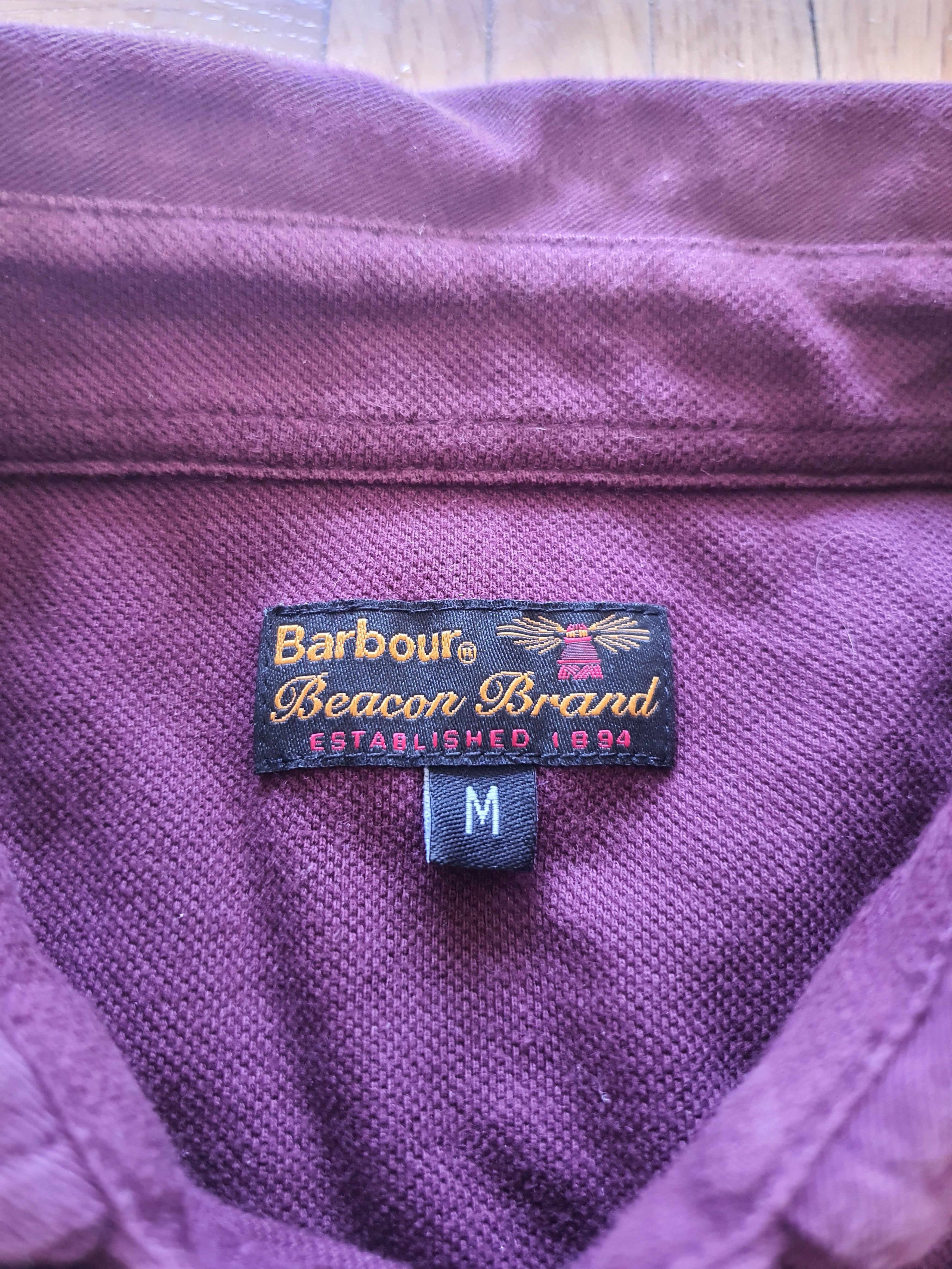 Barbour Long Sleeve Polo Shirt - AW 2015 - Purple - Sz M Size US M / EU 48-50 / 2 - 4 Thumbnail