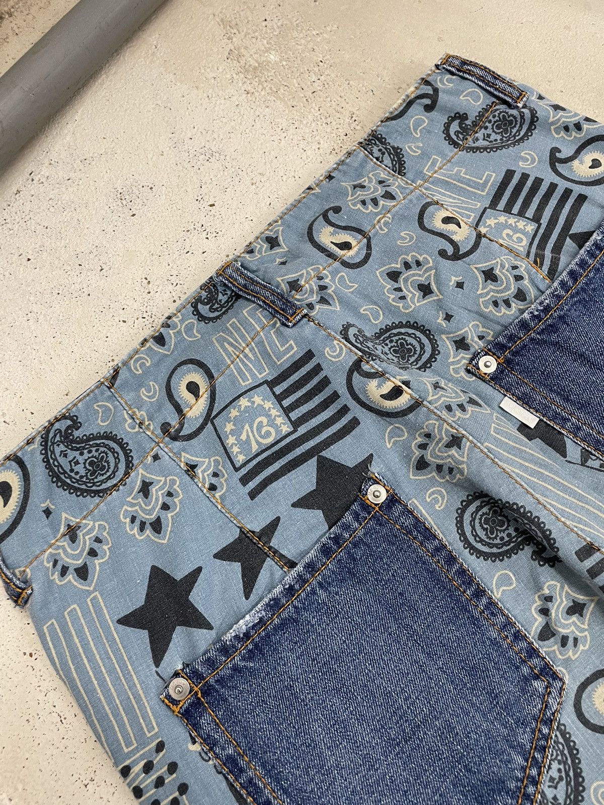 Other Rare Ne-Net by Issey Miyake Denim Pattern Size US 29 - 21 Thumbnail