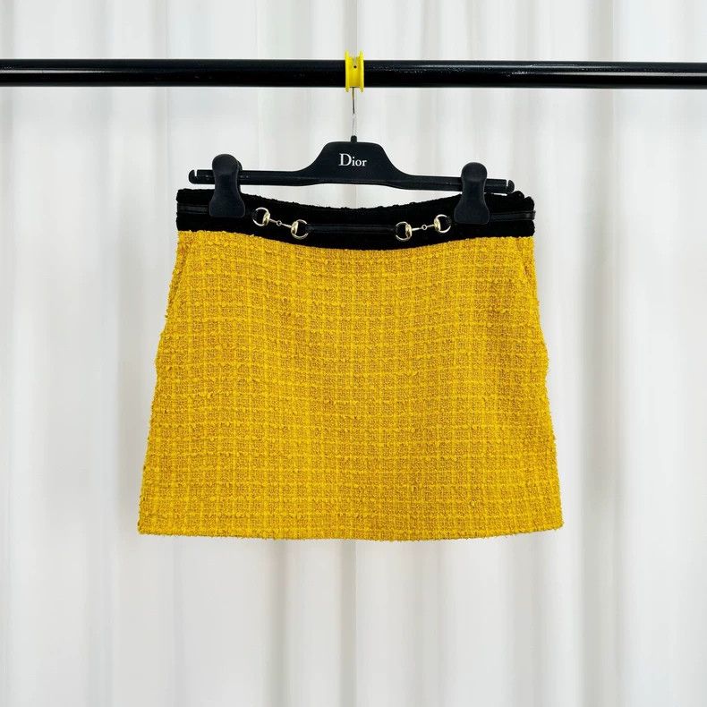 Gucci Gucci Horse buckle braided skirt Size 27" / US 4 / IT 40 - 1 Thumbnail