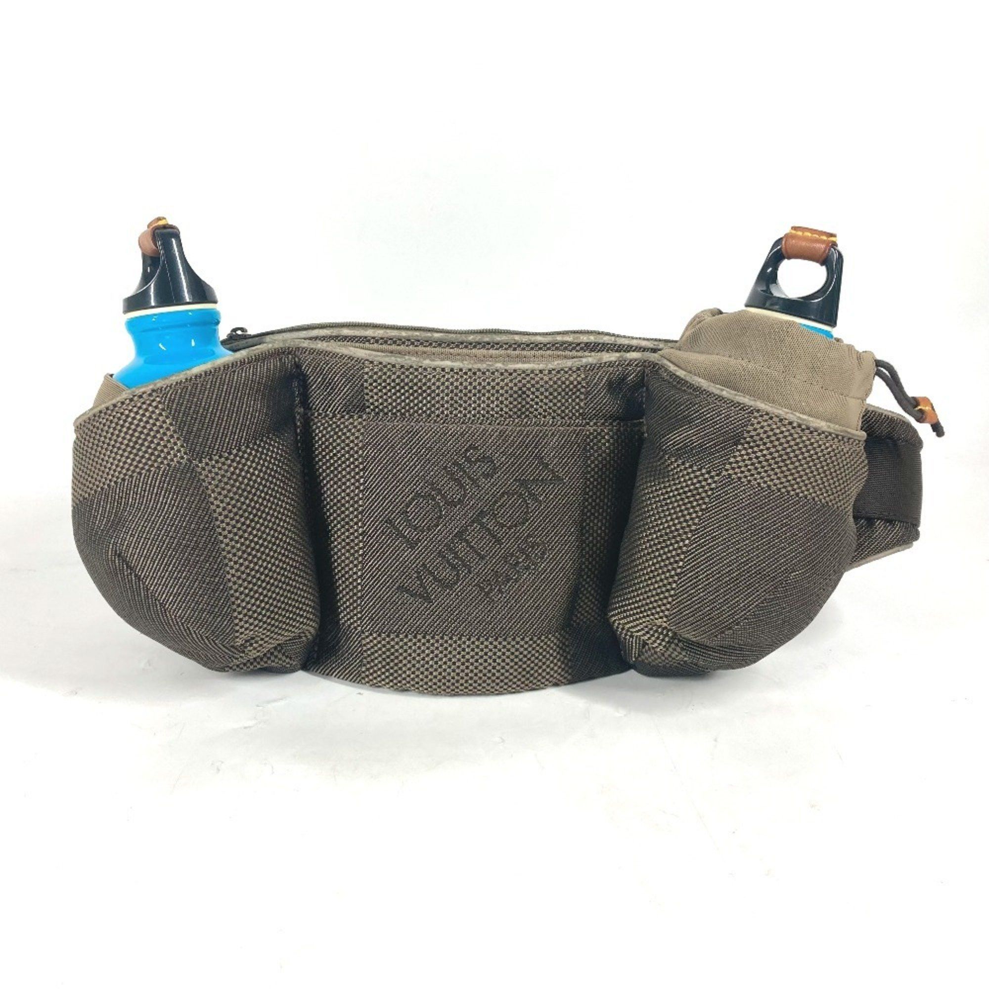 Louis Vuitton LOUIS VUITTON M93211 Damier Geant Santur Jogging Belt Bag with 2 Water Bottles Body Canvas Men's Beige Size ONE SIZE - 1 Thumbnail