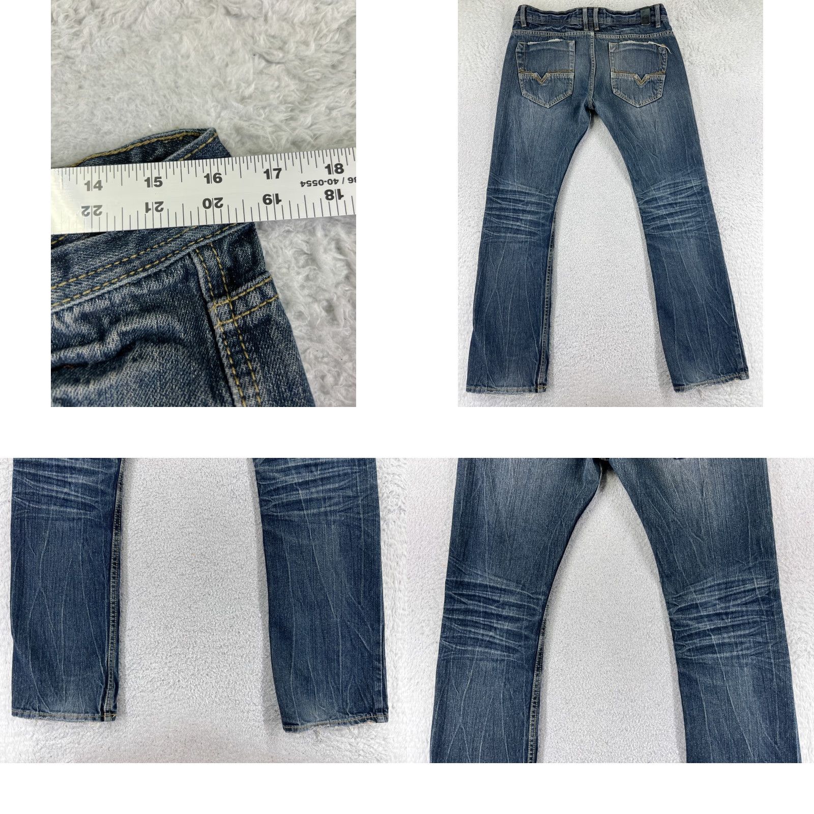 Jordan Craig Jordan Craig Jeans Adult 32 Blue Denim Boot Cut Distressed 32x32 Mens Size US 32 / EU 48 - 9 Thumbnail