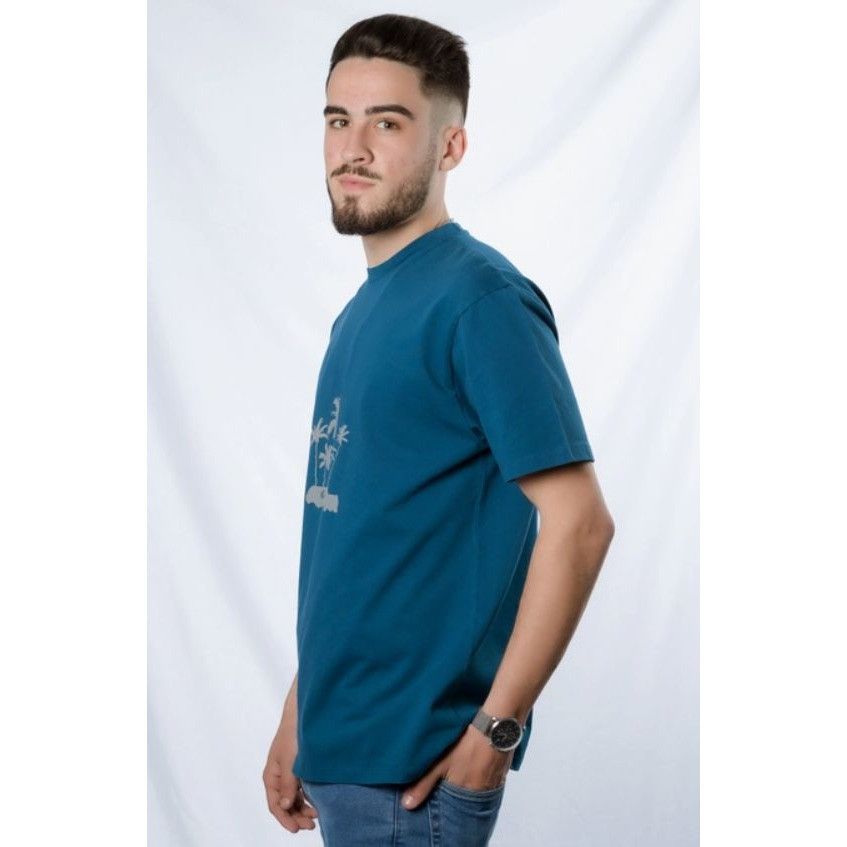 Other Tropical Graphic T-Shirt Mens Casual Short Sleeve Blue Palm Size US XL / EU 56 / 4 - 2 Thumbnail