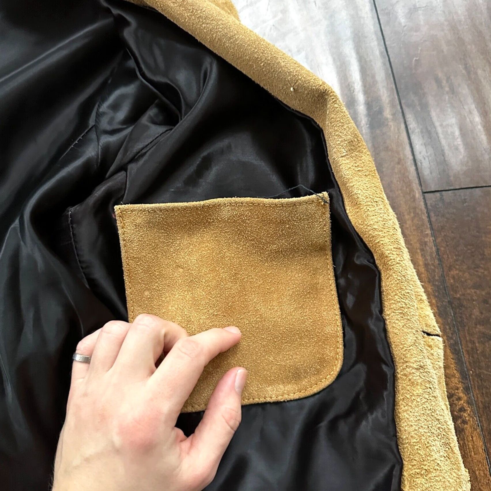 Vintage VINTAGE 1960s Western Leather Suede Coat Jacket Men 44 Brown Hippie Rockabilly 60s 70s Size US S / EU 44-46 / 1 - 6 Thumbnail
