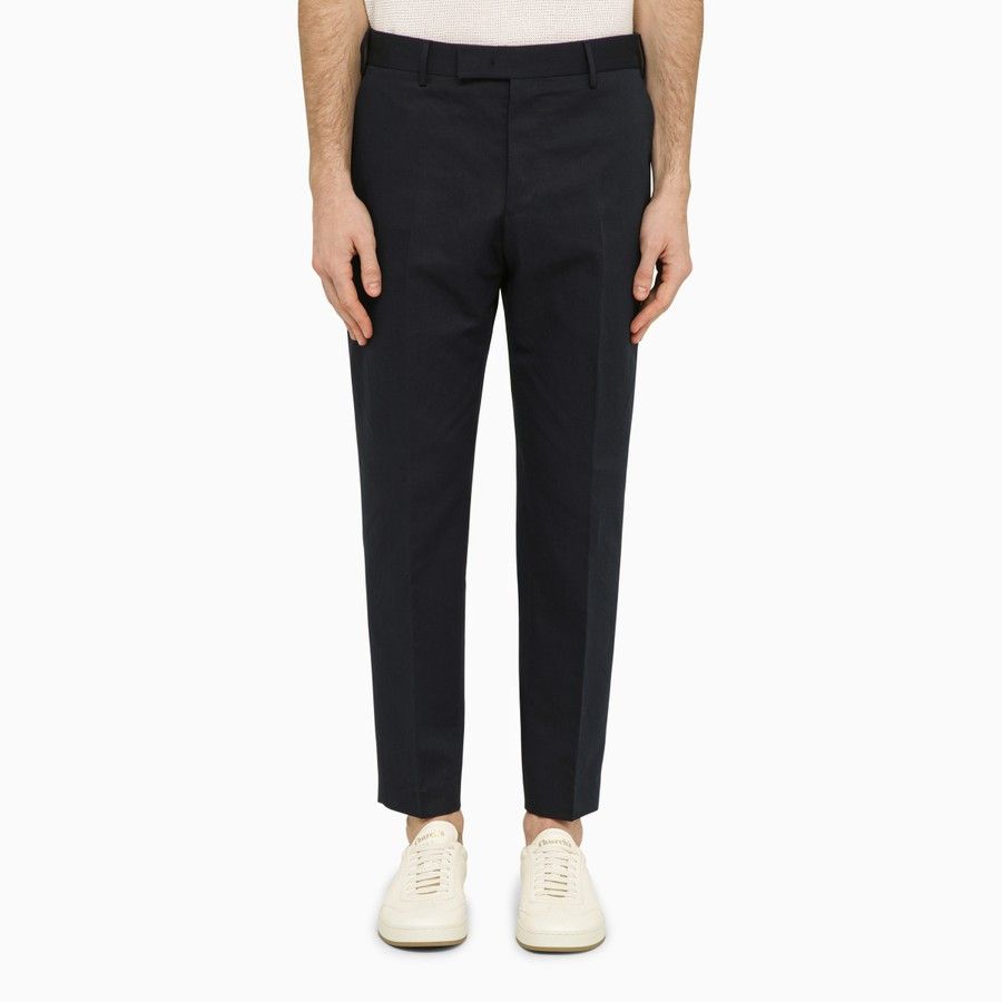 image of Pt Torino O1D2Blof0524 Cotton Pants In Navy Blue, Men's (Size 32)