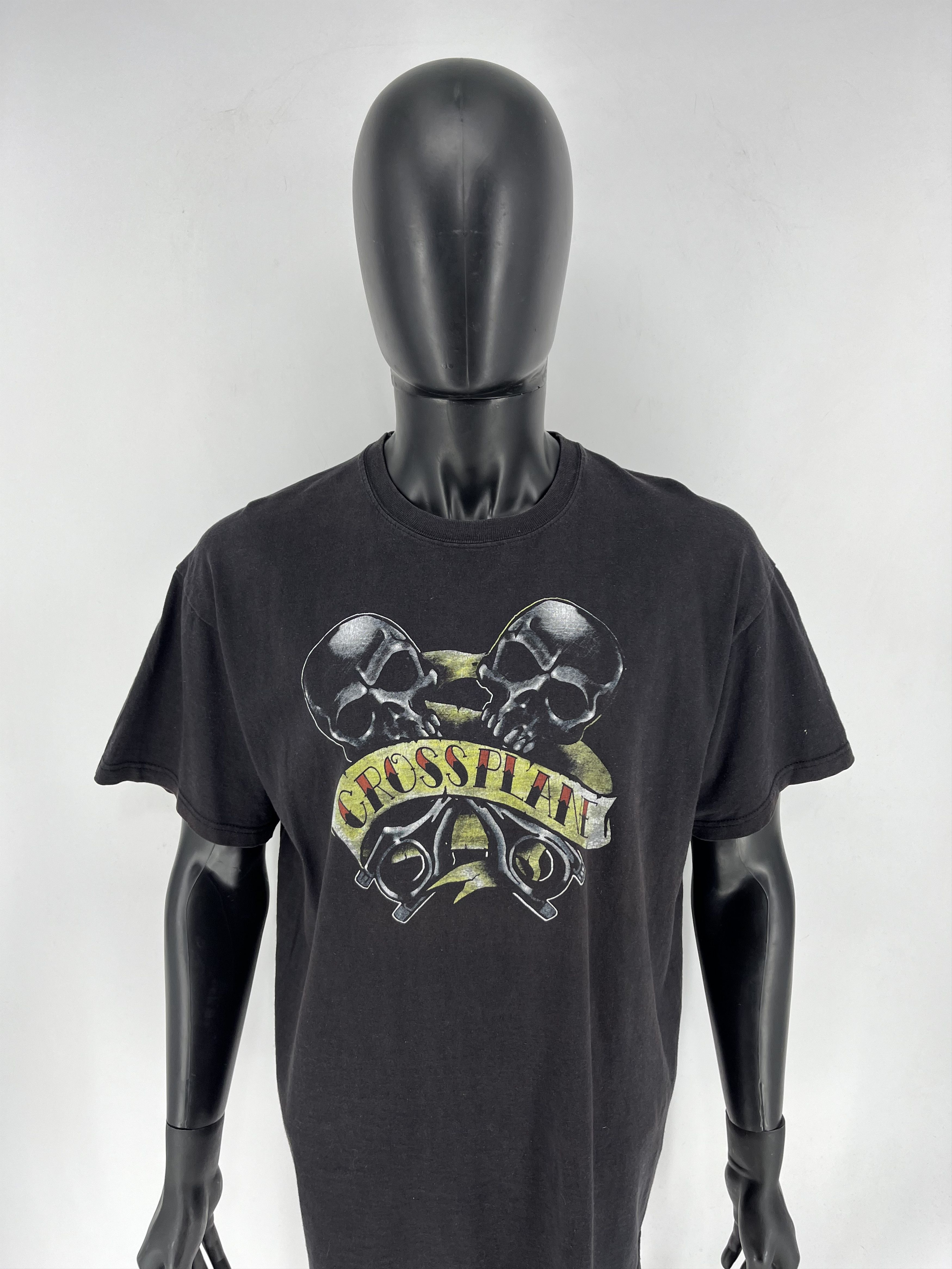 Vintage Crossplane Skulls Vintage Y2K Rock Metal Size XL Black Size US XL / EU 56 / 4 - 6 Thumbnail