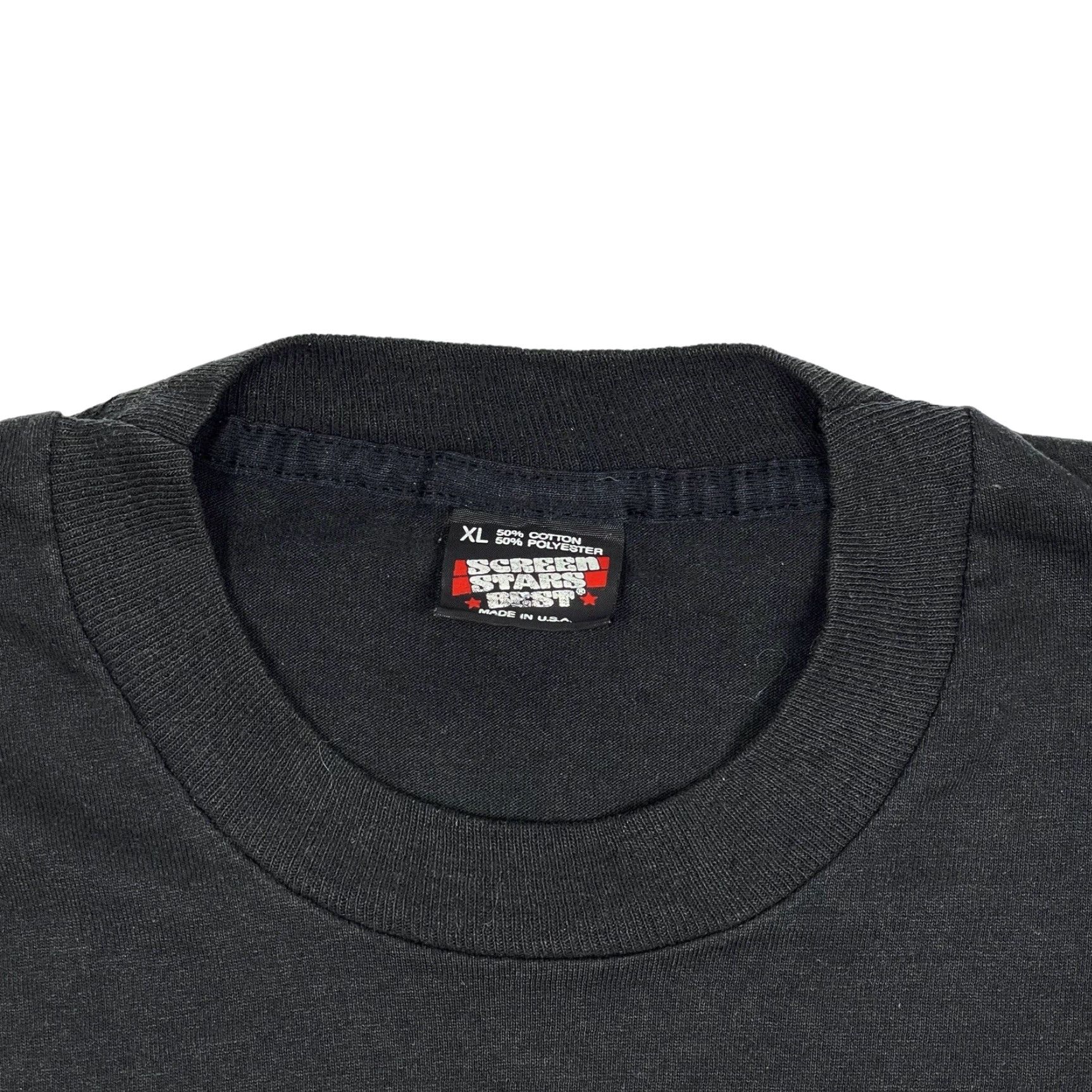 Vintage VINTAGE Army Americal Division Vietnam T Shirt Screen Stars Mens Large Crew Neck Short Sleeve Black Knit 80s - Military Graphic Print Size US L / EU 52-54 / 3 - 4 Thumbnail