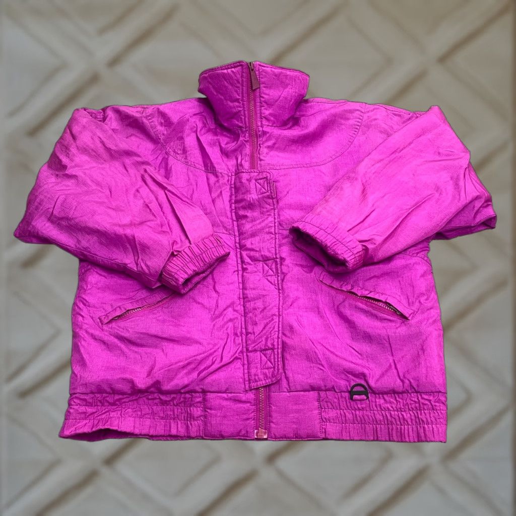 Etro VINTAGE Downhill Racer Purple Jacket Mens? Womens? 90s 80s Retro Puffer Coat Zip Mid-Length Long Sleeve Size M Size M / US 6-8 / IT 42-44 - 1 Thumbnail