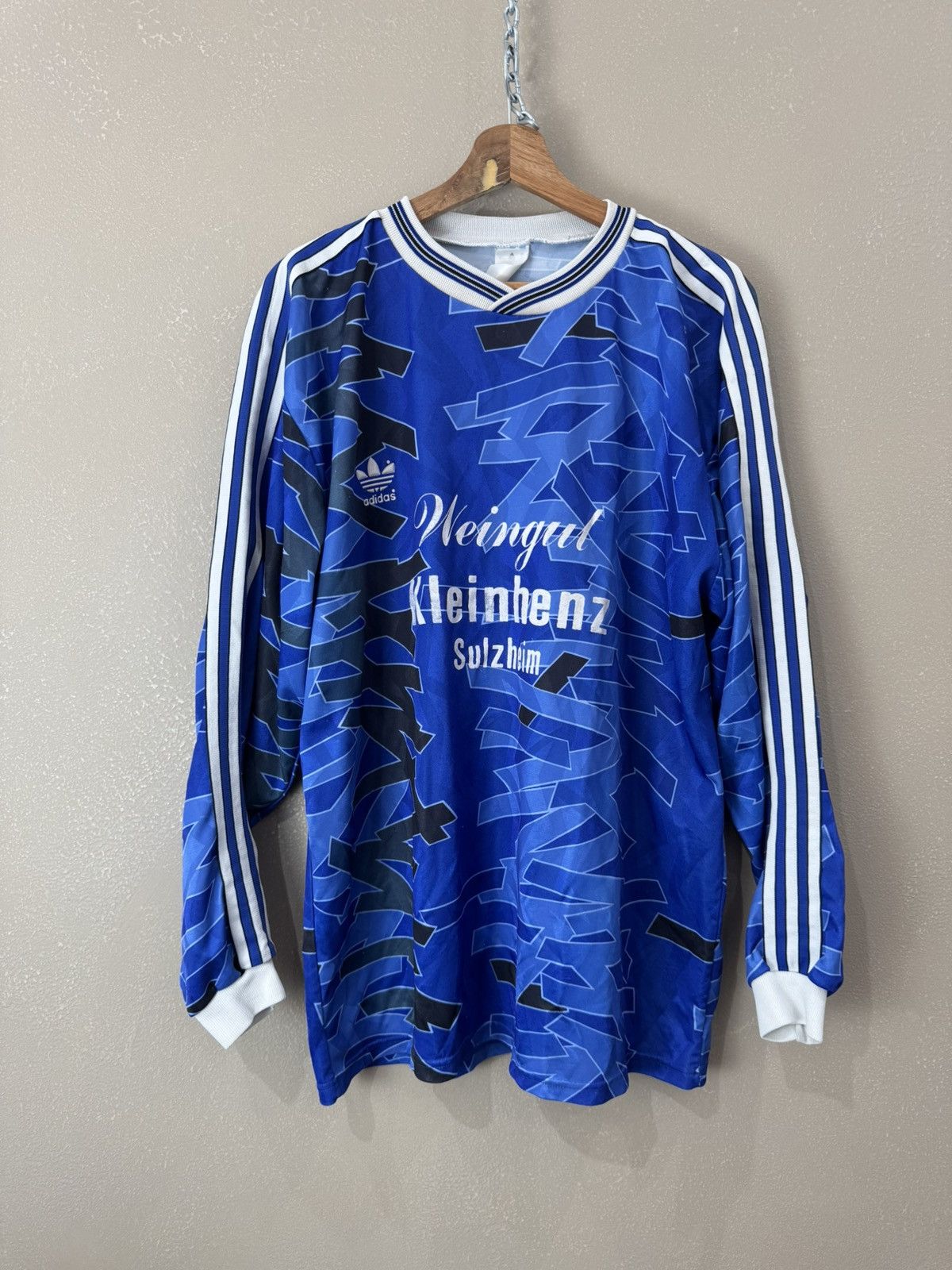 Adidas Vintage Adidas soccer jersey 90s long-sleeve tee T-shirt Size US L / EU 52-54 / 3 - 1 Thumbnail