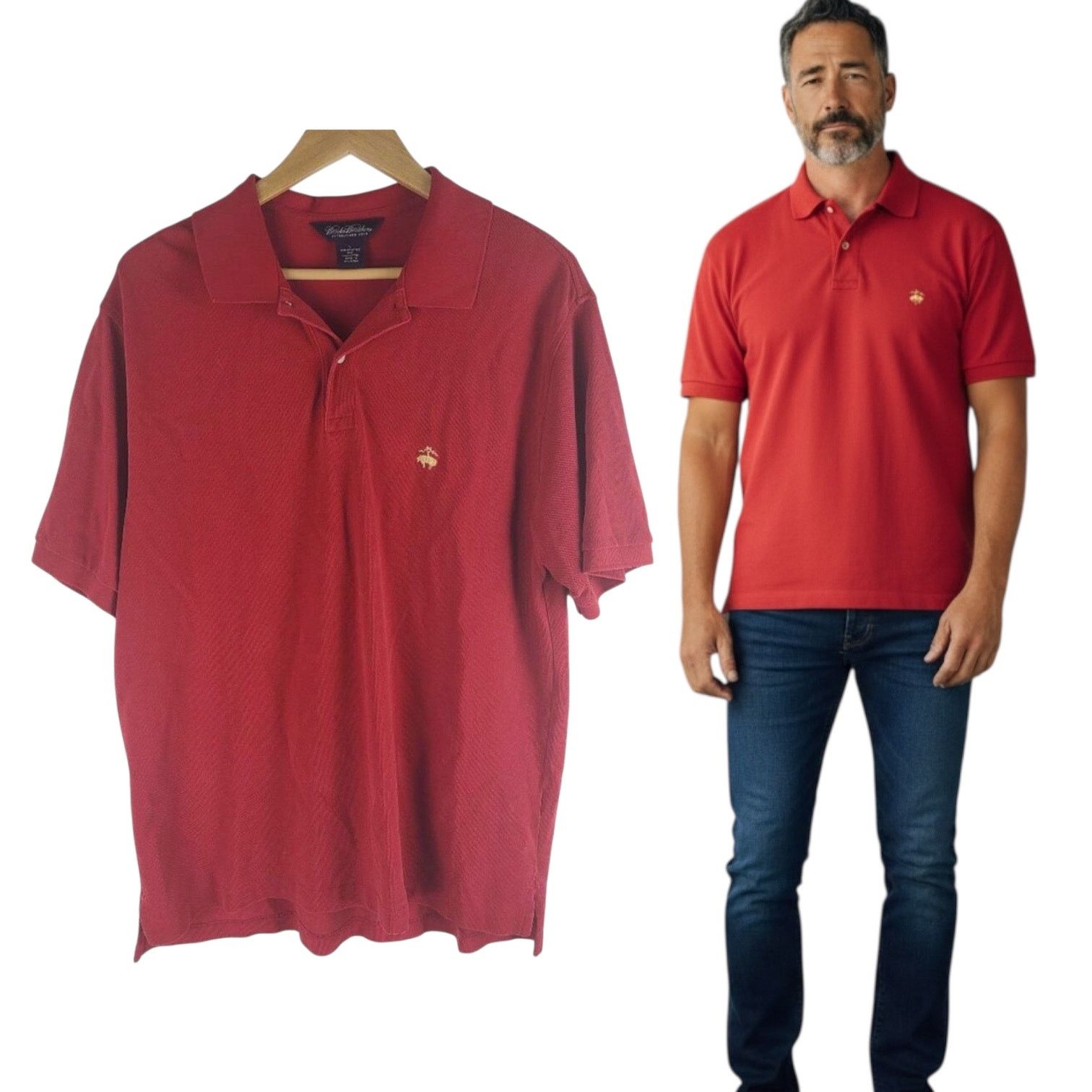 Brooks Brothers Brooks Brothers Performance Knit Polo Shirt Short Sleeve Size US L / EU 52-54 / 3 - 1 Thumbnail