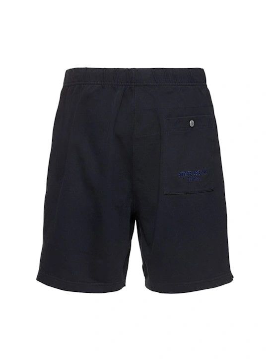 Stone Island o1lsvrm0425 Cotton Sweat Shorts in Navy Blue Size US 36 / EU 52 - 2 Thumbnail