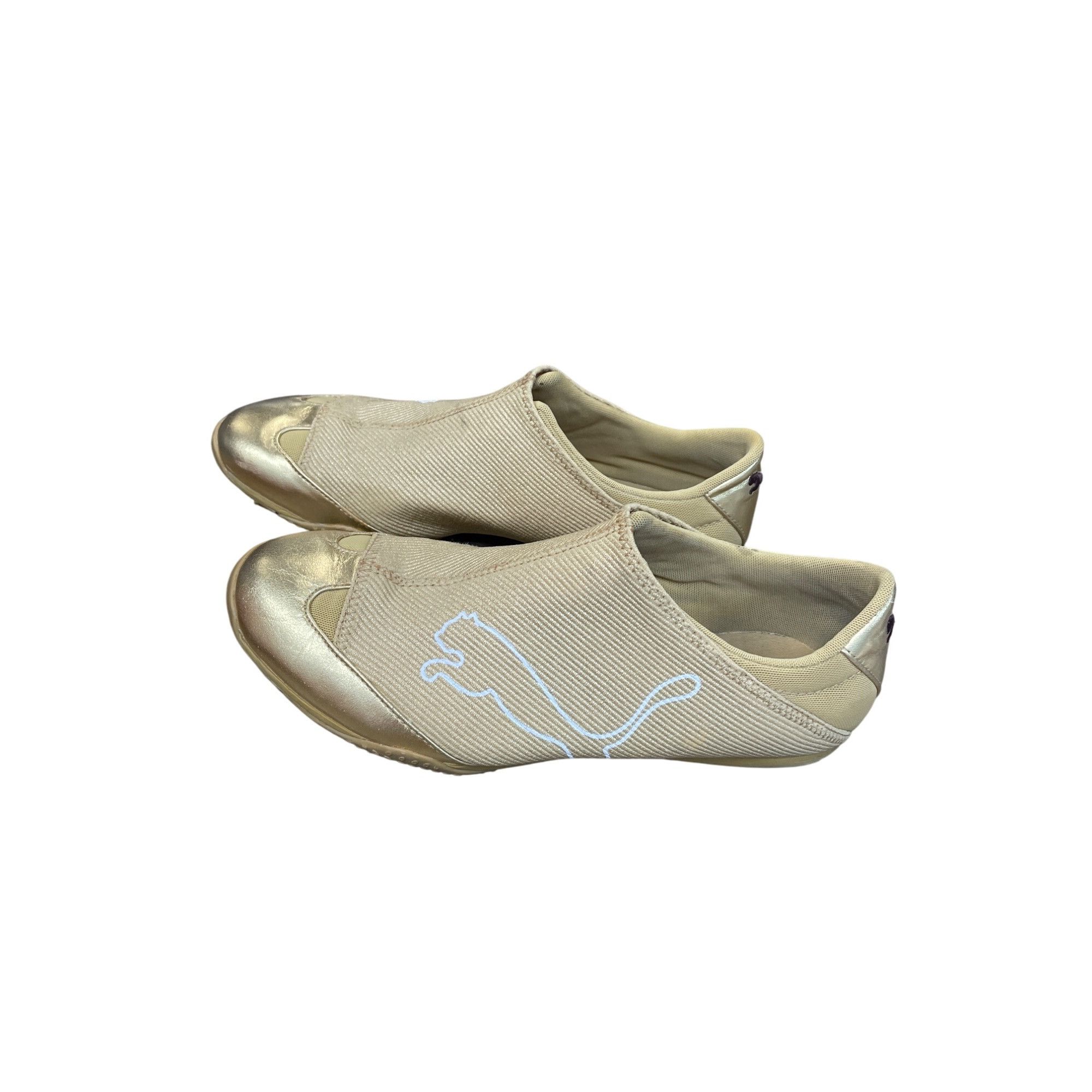 Puma Puma Womens Gold Beige Slip-On Sneakers shoes Size 7.5 SKU 9 Size US 7.5 / IT 37.5 - 3 Thumbnail