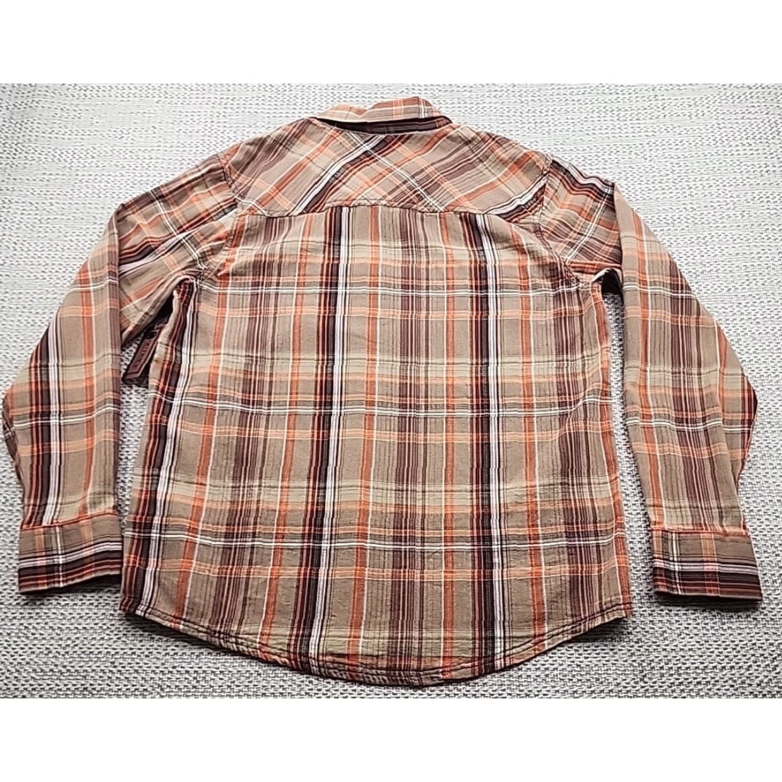 Vintage Outback Trading Company Long Sleeve Shirt Sz Large Snap Up Plaid Caleb NEW Mens Size US L / EU 52-54 / 3 - 7 Thumbnail