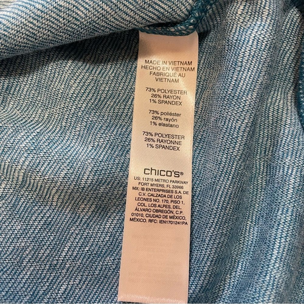 Chicos NWT New Chico's Paisley Jacquard Side Grommet Teal Tunic Si Size XL / US 12-14 / IT 48-50 - 8 Thumbnail