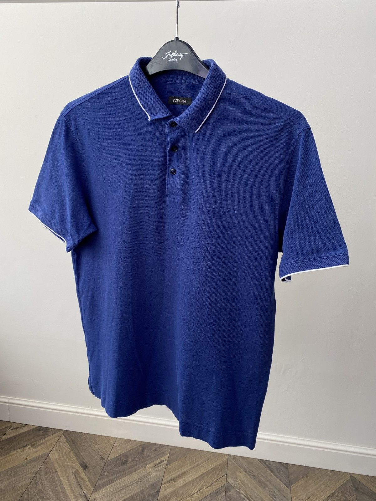 Z Zegna Vintage Z Zegna Navy Embroidered Logo Polo Shirt Size US M / EU 48-50 / 2 - 5 Thumbnail