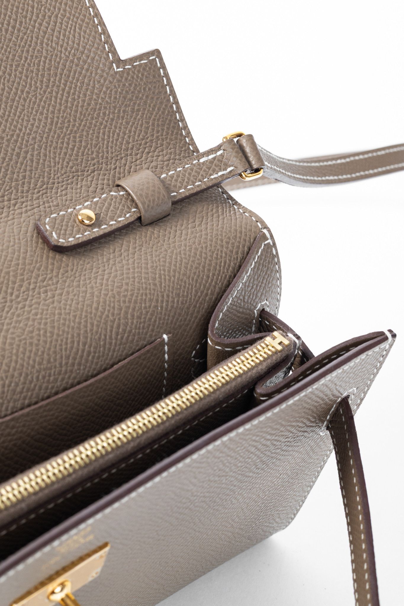 Hermes Hermes Kelly To Go Etoupe Epsom Leather GHW Wallet Size ONE SIZE - 12 Thumbnail