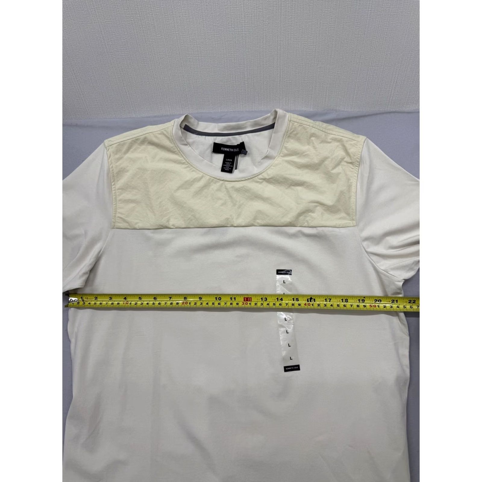 Kenneth Cole Kenneth Cole Men’s White L Short Sleeve Crew Neck T-Shirt Cotton Spandex Size US L / EU 52-54 / 3 - 7 Thumbnail