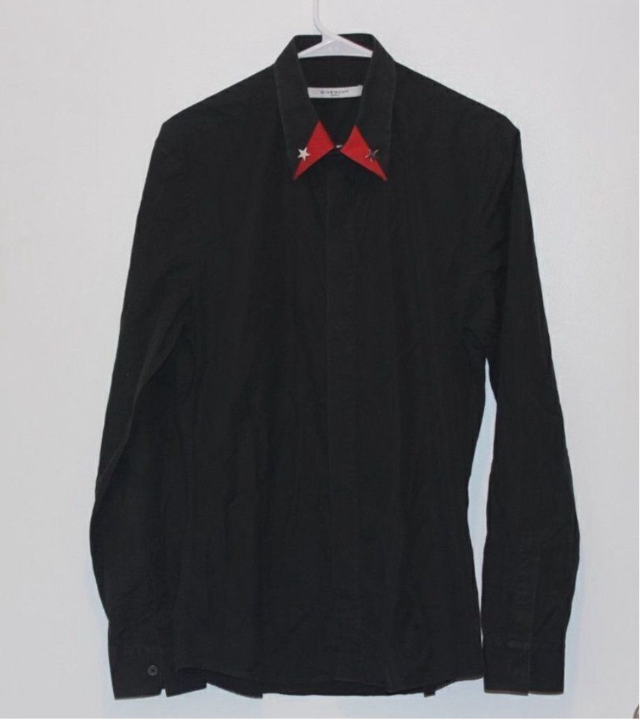 Givenchy Givenchy Red Collar Star Shirt - Tisci Era - Sz 41 Size US L / EU 52-54 / 3 - 4 Thumbnail