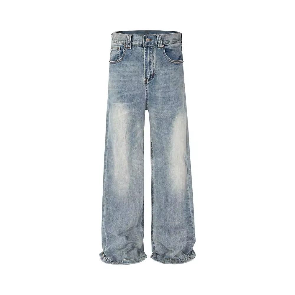 Jean Y2K washed blue baggy jeans Size US 35 - 3 Thumbnail