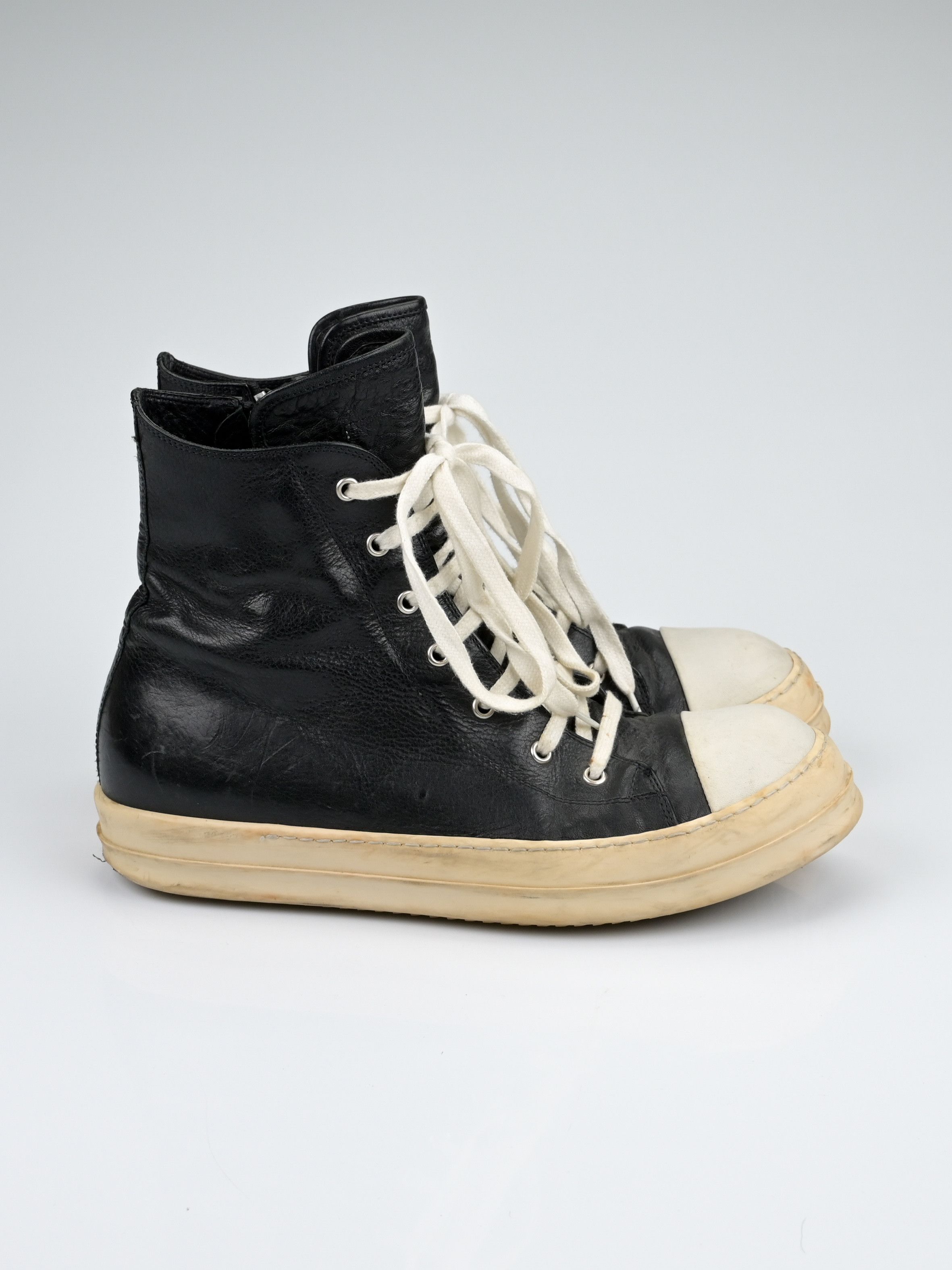 Rick Owens Mainline Leather High Top Ramones Size US 11 / EU 44 - 3 Thumbnail