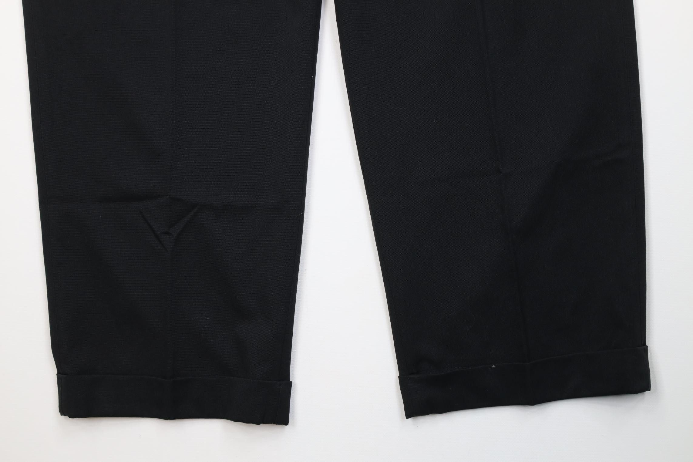 Vintage Vintage 90s Streetwear Flared Wide Leg Chino Pants Black Size US 40 / EU 56 - 4 Thumbnail