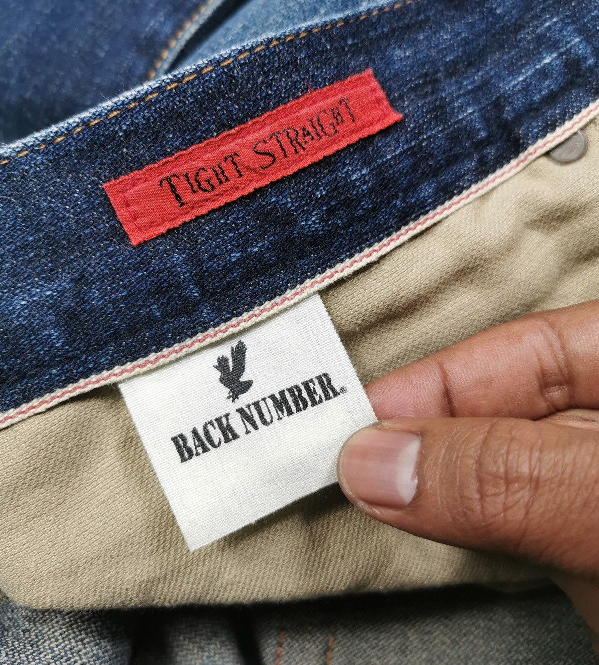 Japanese Brand Selvedge Back Number Japan Tight Straight Ankle Jeans Size US 34 / EU 50 - 11 Thumbnail