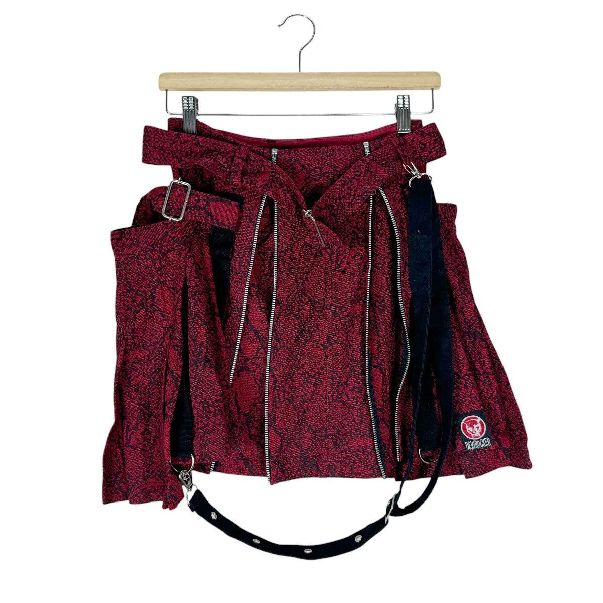 If Six Was Nine ⚡️HERE THERE PUNKS MULTI ZIPPER SHORT SKIRTS Size 28" / US 6 / IT 42 - 1 Thumbnail