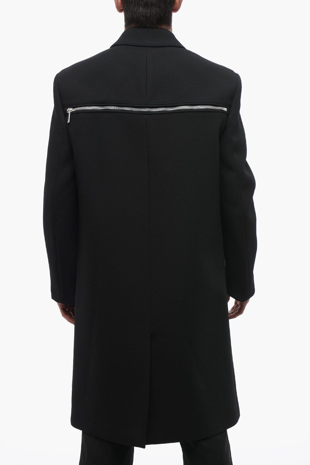 Off-White og1mm1025 Double-breasted Virgin Wool Coat in Black Size US M / EU 48-50 / 2 - 2 Thumbnail