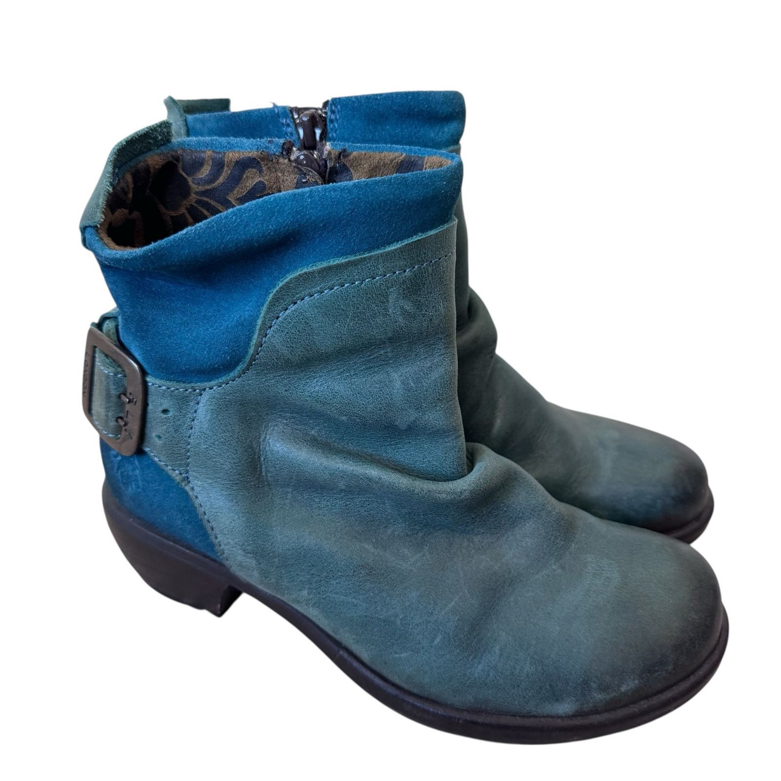 Fly London FLY LONDON Mel P141633028 Green Leather Boots Size 36 Size US 6 / IT 36 - 2 Thumbnail