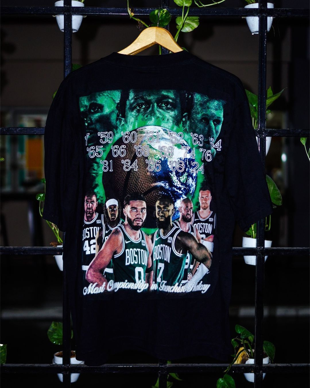 Vintage Boston Celtics Champions Bootlegtee Size US XL / EU 56 / 4 - 2 Thumbnail