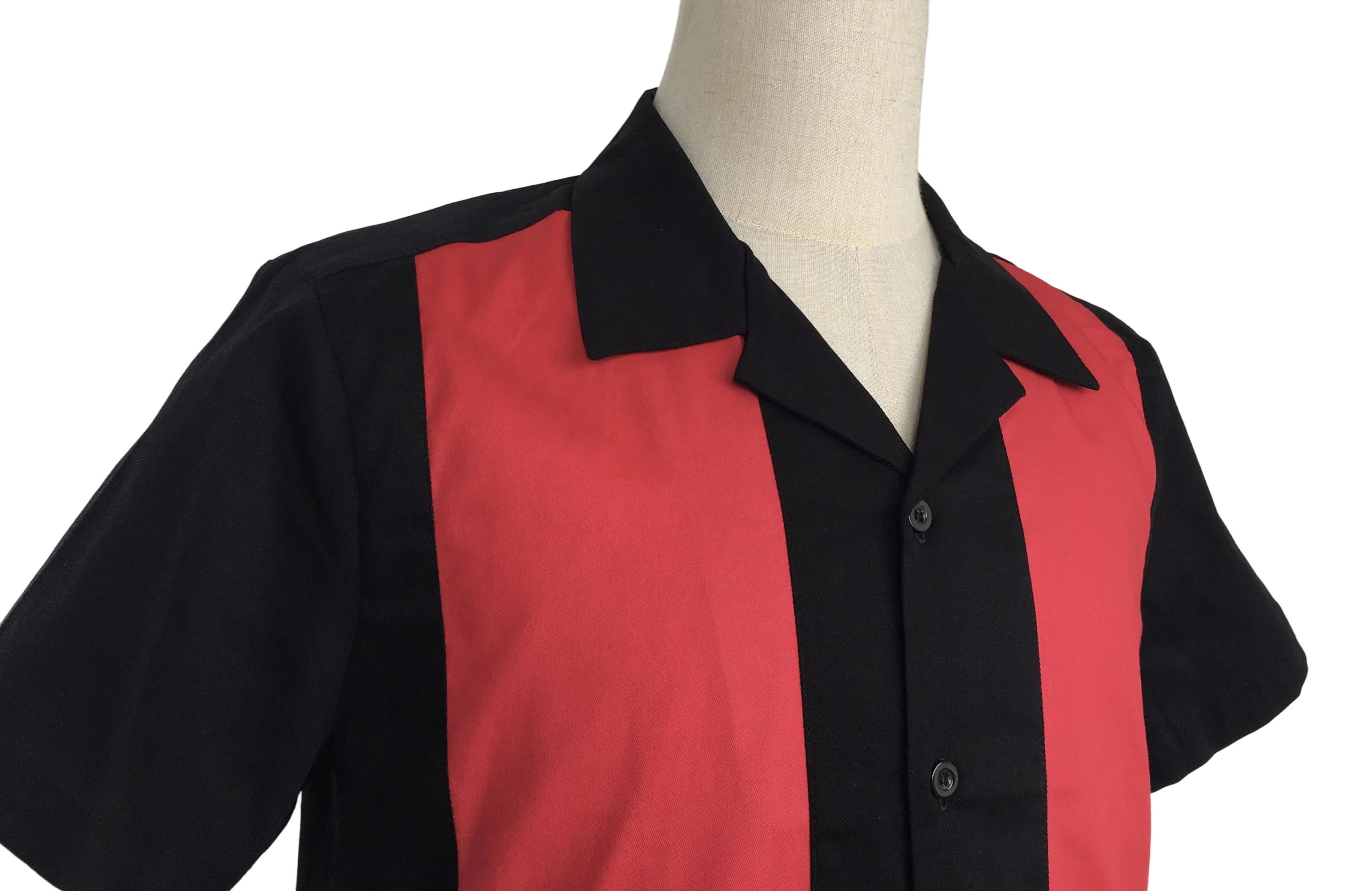 Other Retro Two-tone Men Shirt Solid Casual Shirt Black&Red Size US M / EU 48-50 / 2 - 4 Thumbnail