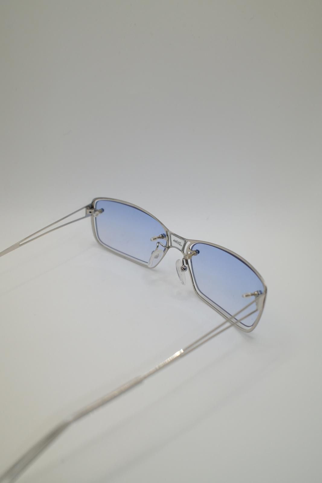 Jean Paul Gaultier 90's Jean Paul Gaultier Titanium Rim Smokey Blue Sunglasses Size ONE SIZE - 4 Thumbnail