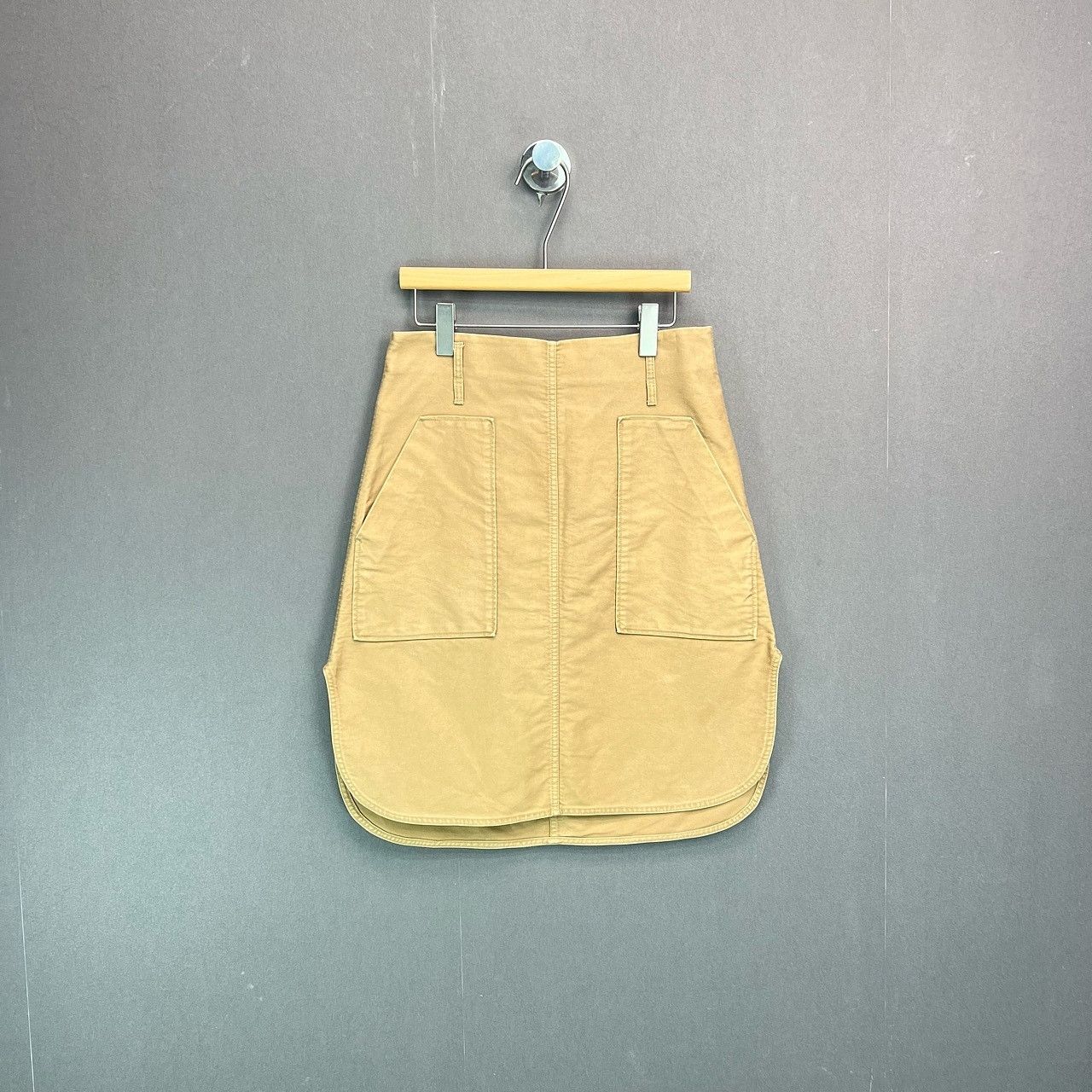 Celine Celine Tan Cotton Lambskin Skirt Size 38 Size 27" / US 4 / IT 40 - 1 Thumbnail