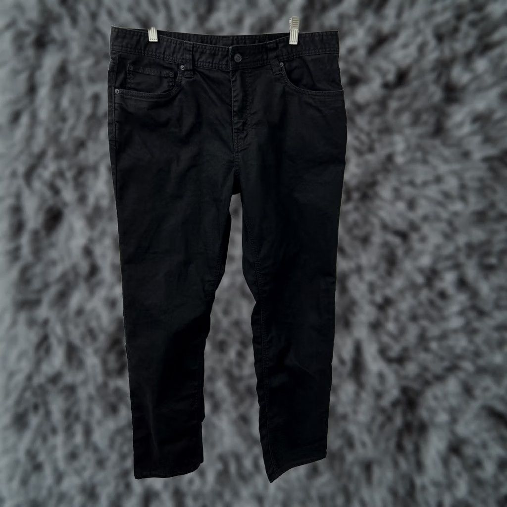 Prana Prana Bridger Slim Fit Pants Mens 36x33 Black Denim 5-Pocket Organic Cotton Blend Slim Straight Leg"} Size US 36 / EU 52 - 1 Thumbnail