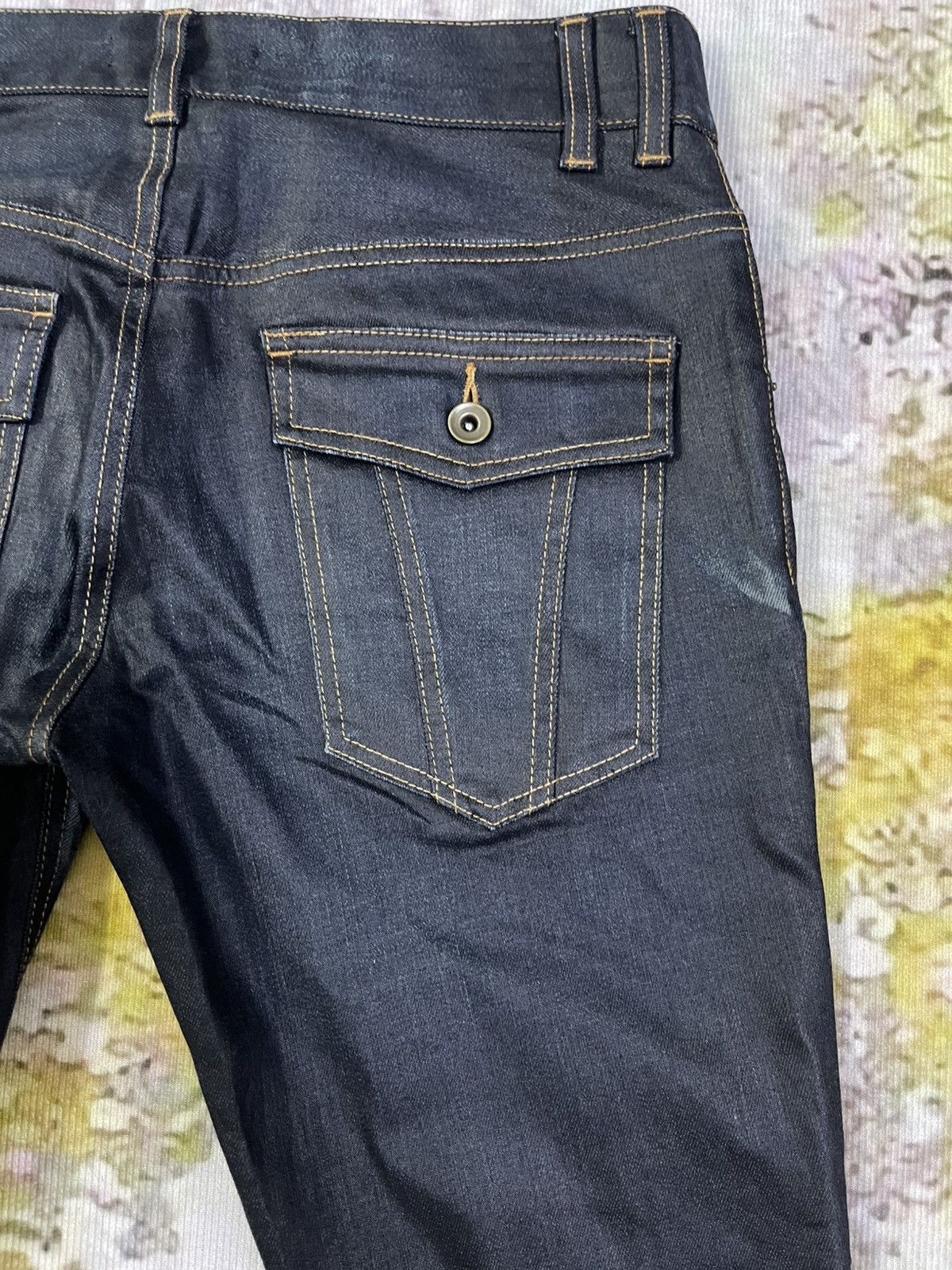Japanese Brand × Michel Klein Flared Japan Jeans Distressed Michel Klein Size US 33 - 14 Thumbnail