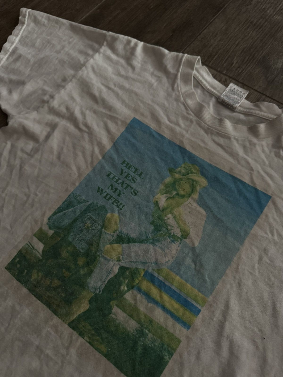 Fruit Of The Loom × Vintage Vintage funny “Hell Yes That’s my Wife” shirt Size US L / EU 52-54 / 3 - 2 Thumbnail