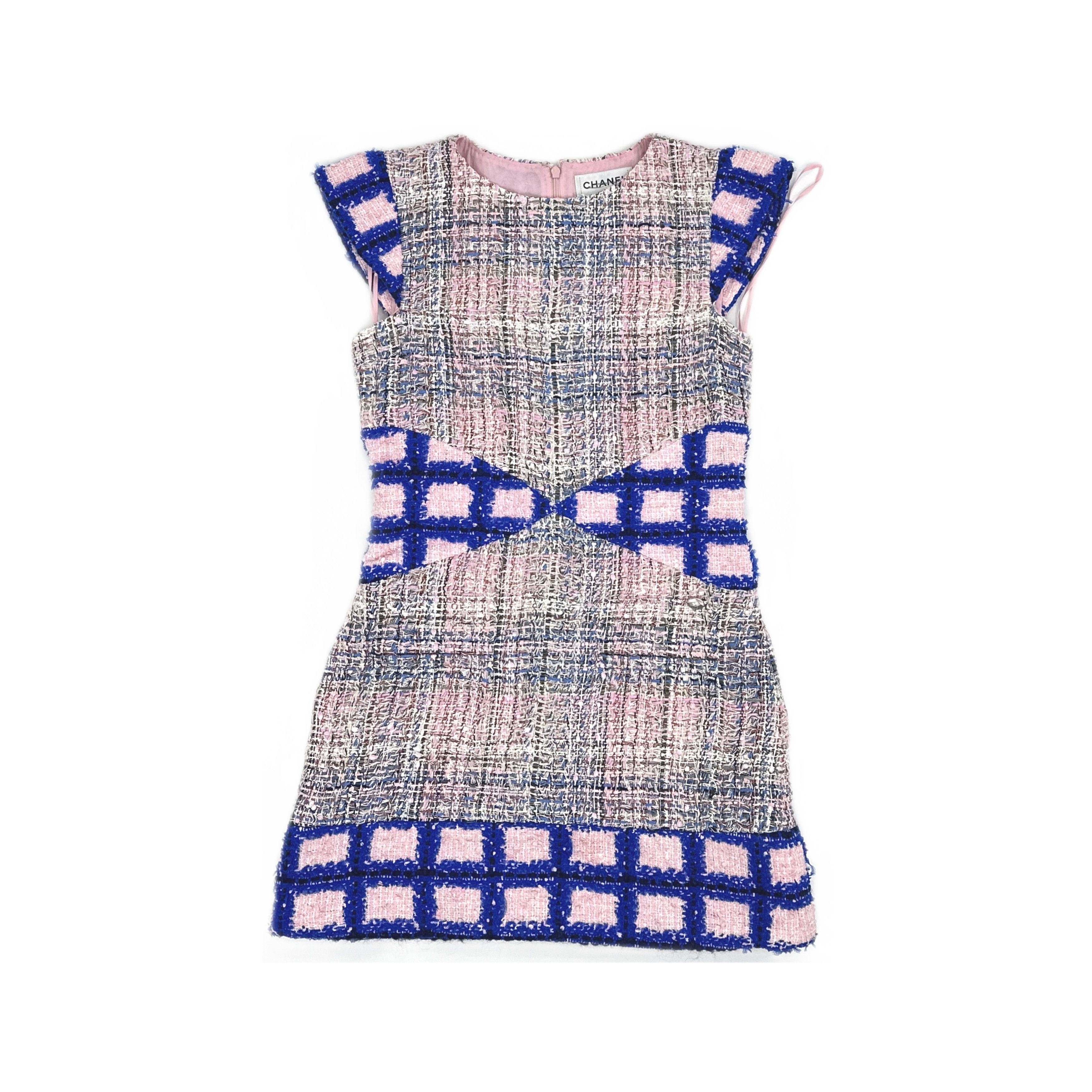 Chanel Chanel Tweed Grid Sleeveless Dress Size 38 Size S / US 4 / IT 40 - 1 Thumbnail