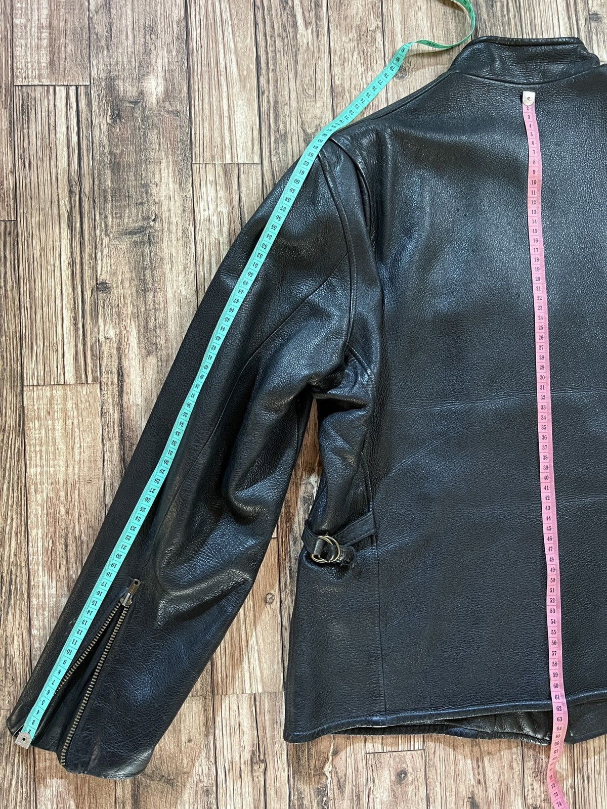 Vintage Deerskin Cafe Racer Black Motorcycle Jacket Size US L / EU 52-54 / 3 - 11 Thumbnail