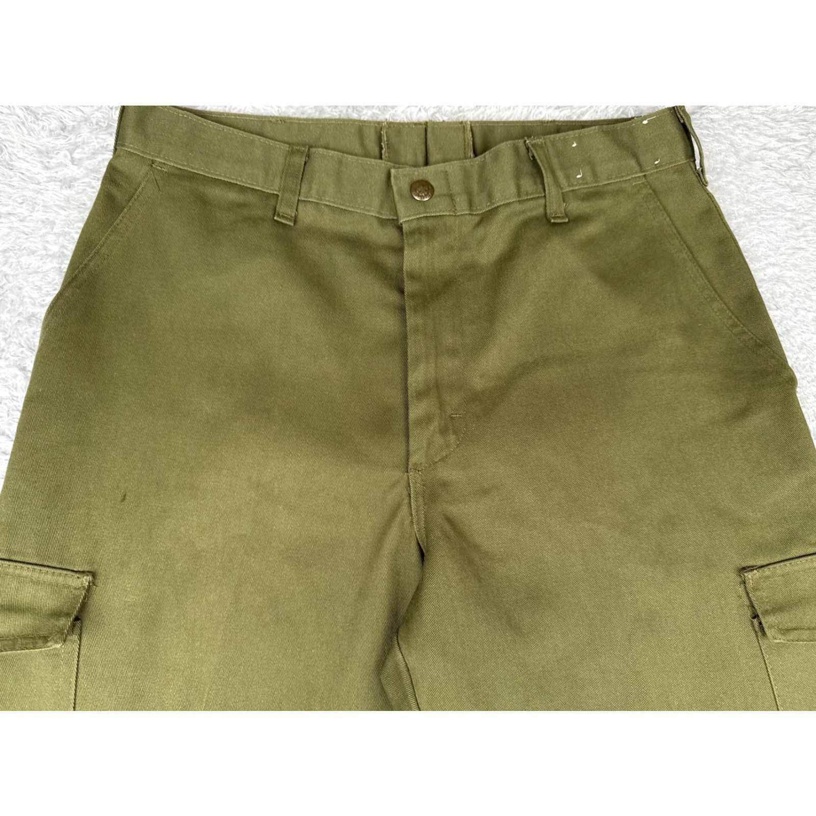Vintage Boy Scouts of America Pants Mens 32x32 Olive Green Scouting Utility Unhemmed Size US 32 / EU 48 - 4 Thumbnail