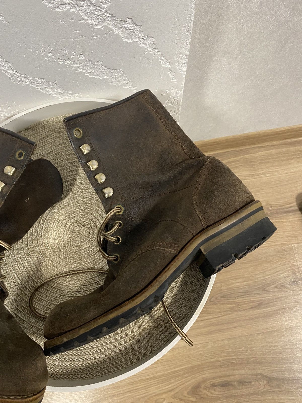 Vintage Vintage Brown Suede Rare Lace Up Logger Boots Size US 7 / EU 40 - 3 Thumbnail