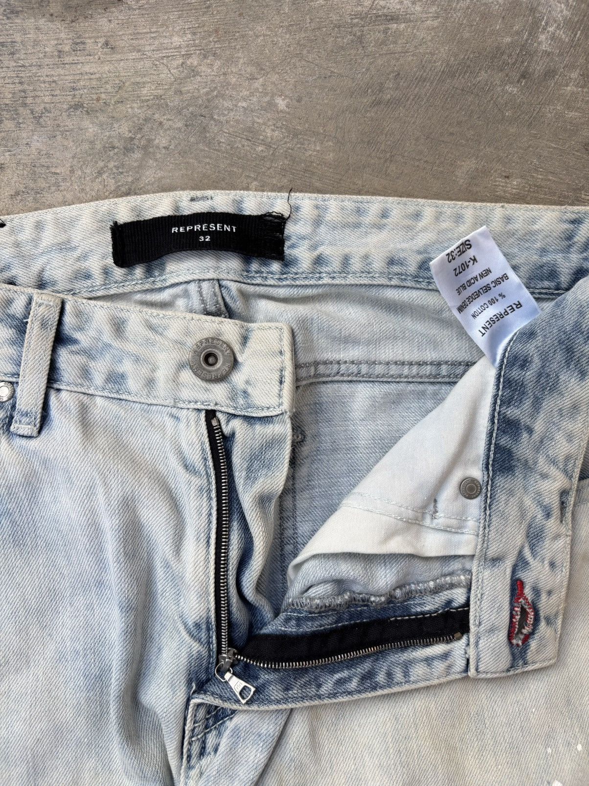 Represent Clo. Represent Basic Selvedge Denim New Acid Blue Size US 32 / EU 48 - 8 Thumbnail