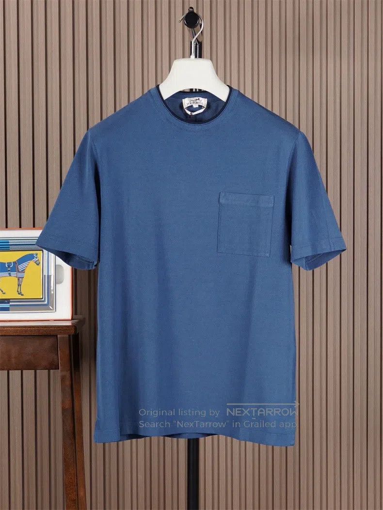 Hermes Hermes Marble Blue Short Sleeve T-Shirt Size US L / EU 52-54 / 3 - 1 Thumbnail