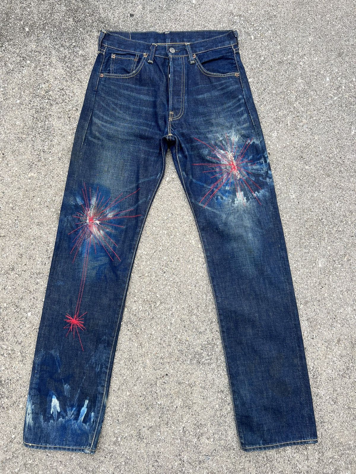 Levi's Vintage Clothing Vintage 2001 LVC Levi’s 501 Jeans Big E Denim Selvedge Jeans Size US 31 - 1 Thumbnail