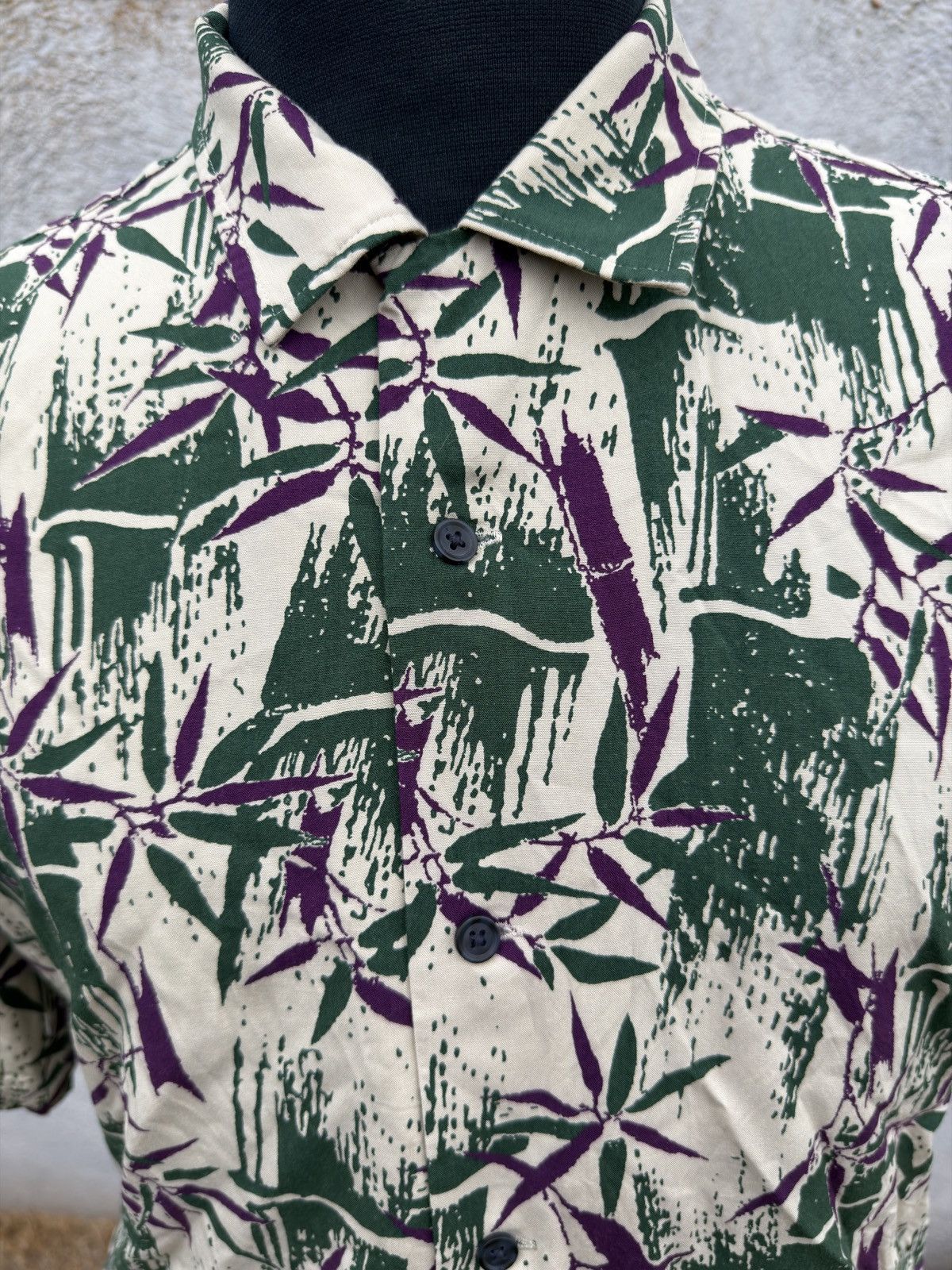 Uniqlo Uniqlo Ancient Bamboo Print Full Button Hawaiian Men's S Size US S / EU 44-46 / 1 - 3 Thumbnail