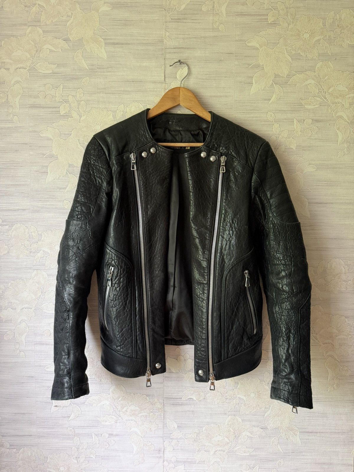 Balmain × H&M Balmain x H&M AW15 Double-Zipper Biker Leather Jacket Size US S / EU 44-46 / 1 - 1 Thumbnail