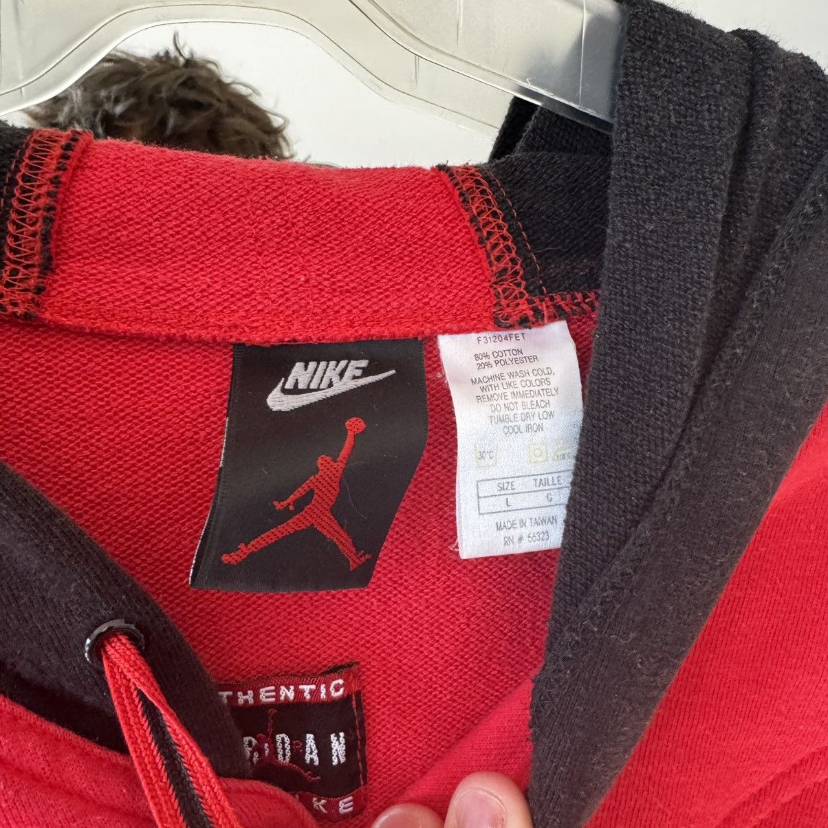 Jordan Brand Vintage Nike Air Jordan Varsity Hoodie 90s Rare Jacket Logo Size US L / EU 52-54 / 3 - 9 Thumbnail