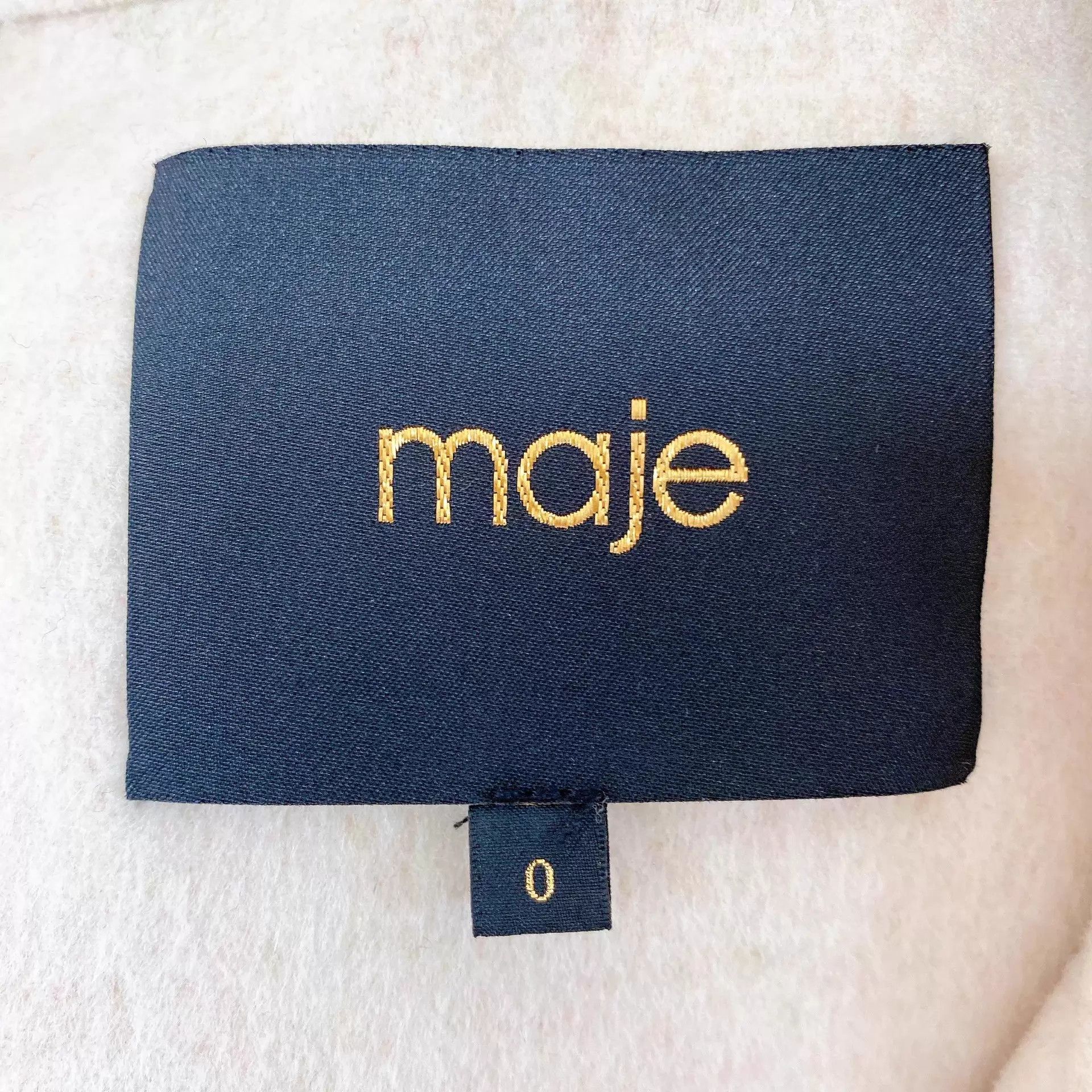 Maje Maje Beige Wool Coat US 0 Size XS / US 0-2 / IT 36-38 - 7 Thumbnail