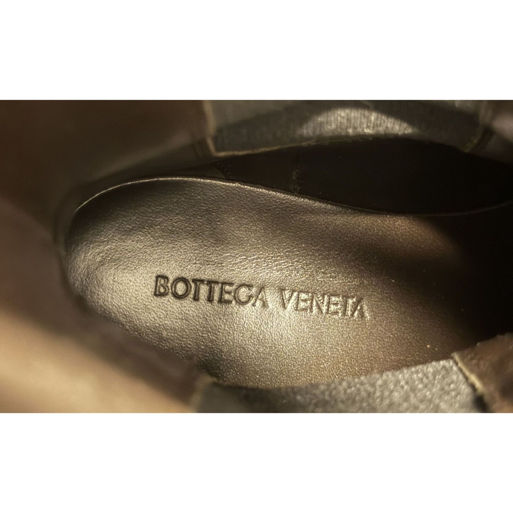 Bottega Veneta Bottega Veneta Womens Platform Leather Boots Black W/ Light Size US 7 / IT 37 - 6 Thumbnail