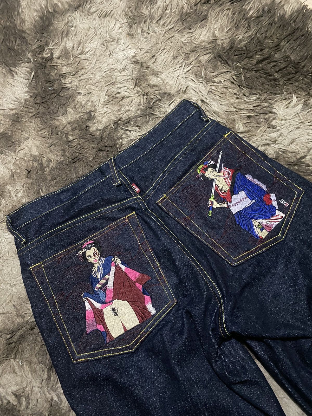 Japanese Brand × RMC Jeans × Red Monkey RMC Red Monkey Company Martin Ksohoh Explicit Content Size US 30 / EU 46 - 2 Thumbnail