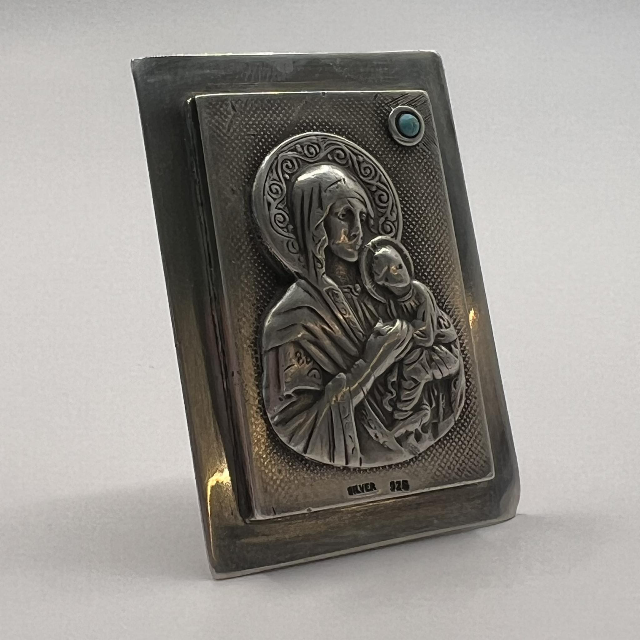 Vintage Vintage Silver 925 Icon Italy Turquoise Marked 49g Size ONE SIZE - 7 Thumbnail