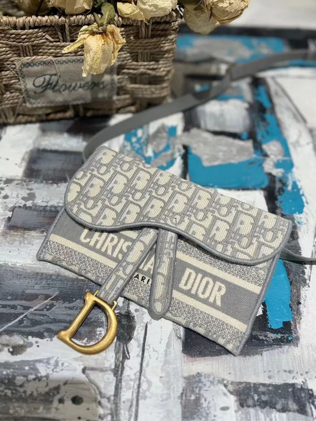 Dior Dior Embroidered Saddle Bag Size ONE SIZE - 1 Thumbnail